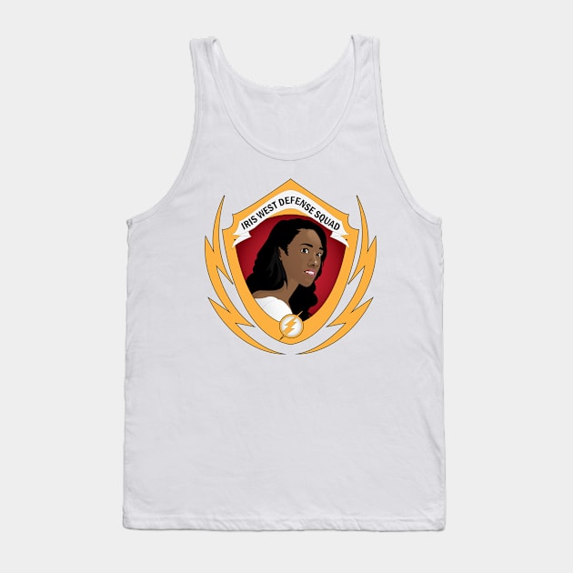 Iris West Defense Squad Coat of Arms Tank Top by leroywhitakerva